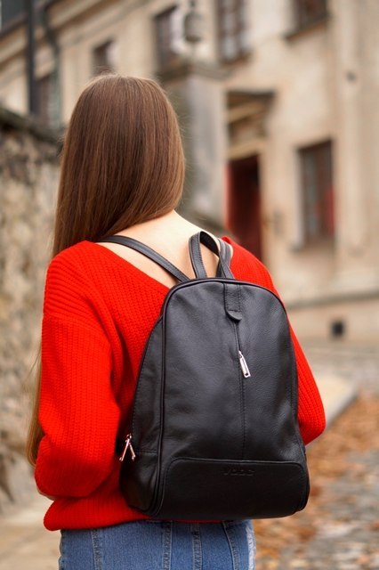 Skórzany damski plecak Black Cat EP16