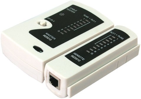 Tester kabli do zlacz RJ11,RJ12,RJ45 z jednostką zdalna