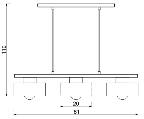 Lampa Wisząca MARTI Czarny Złoty Metalowy Klosz 3xE27