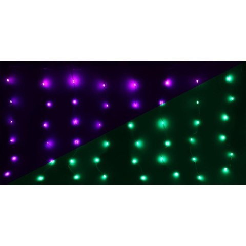 LAMPKI CHOINKOWE KURTYNA ŚWIETLNA ZEW/WEW 240 LED 600X60CM Z PILOTEM RGB KOLOR