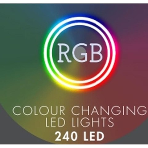 LAMPKI CHOINKOWE KURTYNA ŚWIETLNA ZEW/WEW 240 LED 600X60CM Z PILOTEM RGB KOLOR