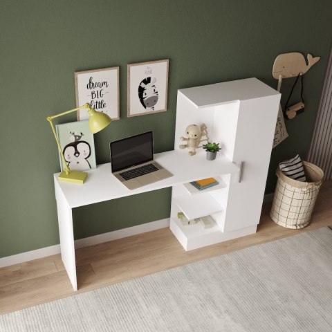 Biurko z szafką LAURA kolor biały