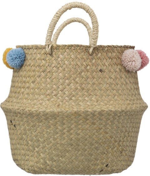 Kosz dziecięcy z pomponami Bulda