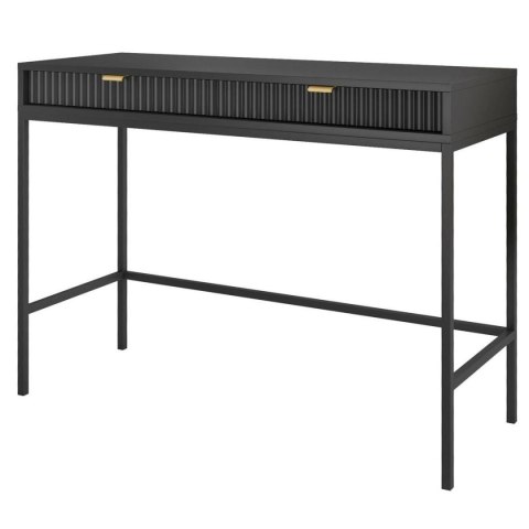 Nowoczesna Konsola NOVA T-104C czarna Minimalistyczna toaletka na metalowych nogach, w stylu industrialnym, w eleganckim, czarny