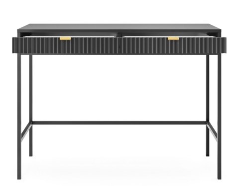 Nowoczesna Konsola NOVA T-104C czarna Minimalistyczna toaletka na metalowych nogach, w stylu industrialnym, w eleganckim, czarny