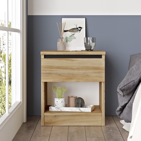 Stabilna szafka nocna LUVIO kolor dąb