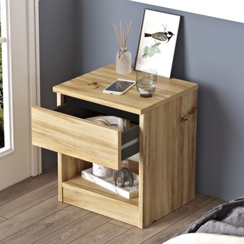 Stabilna szafka nocna LUVIO kolor dąb