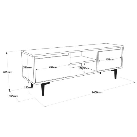 Szafka RTV ARISTO dąb rustykalny