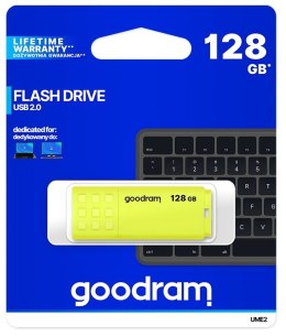 Pendrive GOODRAM UME2 128 GB Żółty (128 GB /USB 2.0 /Żółty )