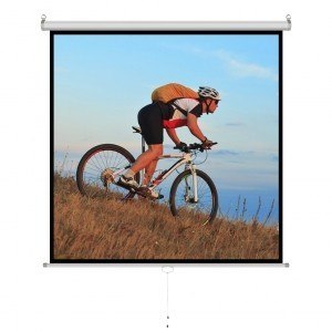 Ekran ręczny półautomat 1:1 118" 213x213cm MS-84 1:1