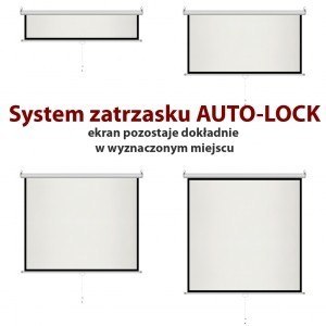 Ekran ręczny półautomat 1:1 118" 213x213cm MS-84 1:1