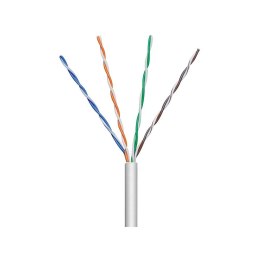 Kabel instalacyjny skrętka U/UTP Cat5e 4x2 linka 100% miedź 305m szary