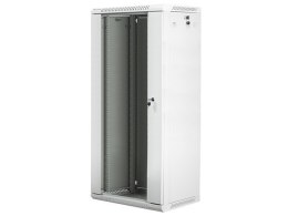 Szafa instalacyjna wisząca 19 cali 27U 600X450mm szara (drzwi szklane)