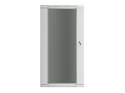 Szafa instalacyjna wisząca 19 cali 27U 600X450mm szara (drzwi szklane)