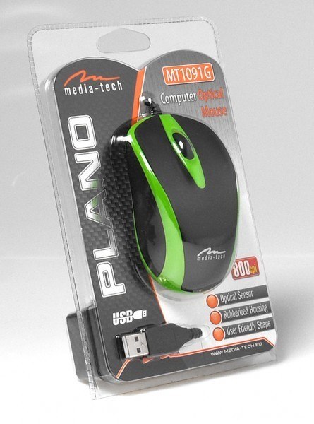 Mysz optyczna PLANO MT1091G (Zielony)