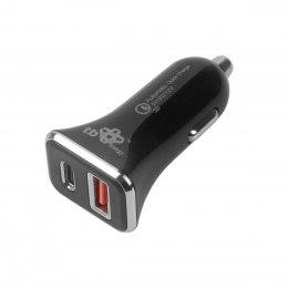 Ładowarka samochodowa uniwersalna USB A+C QC