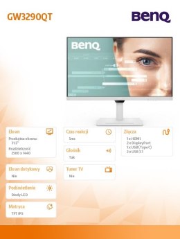 Monitor 31.5 cala GW3290QT 2K 5ms/IPS/HDMI/75Hz