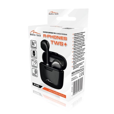 Słuchawki douszne Bluetooth R-PHONES TWS MT3608K (czarne)