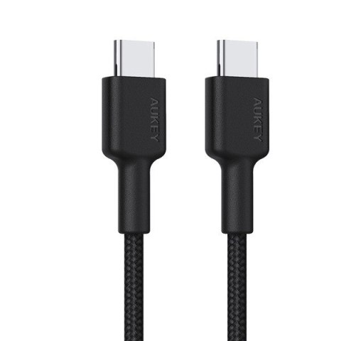 CB-CD45 kabel USB-C - USB-C 0,9m 60W PD 3A 20V nylonowy oplot czarny