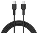 CB-CD45 kabel USB-C - USB-C 0,9m 60W PD 3A 20V nylonowy oplot czarny
