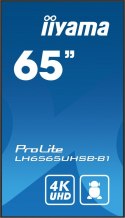 *IIYAMA 65&#39;LH6565UHSB-B1, 24/7,IPS,ANDROID.11,4K,800cd, iiSignage2, SDM, 2x HDMI, DP, 2x USB,2x 10W, RJ45, WiFi, 4/32GB, PIO