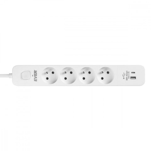 Listwa antyprzepięciowa PROTECT 4PL 1A1C USB T/LZ12-PRO015/1000