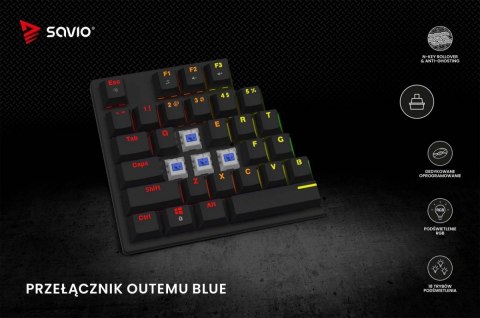 Klawiatura mechaniczna RGB Tempest X2 Outemu Blue