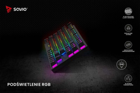 Klawiatura mechaniczna RGB Tempest X2 Outemu Blue