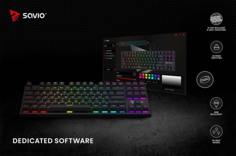 Klawiatura mechaniczna RGB Tempest X2 Outemu Blue