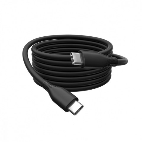 Kabel połączeniowy silikonowy USB-C - USB-C, USB 2.0 60W, 0,5m Czarny