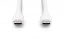Kabel połączeniowy silikonowy USB-C - USB-C, USB 2.0 60W, 1m Biały