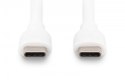 Kabel połączeniowy silikonowy USB-C - USB-C, USB 2.0 60W, 2m Biały