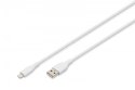 Kabel połączeniowy silikonowy USB-A - Lightning, USB 2.0 12W, certyfikat MFI, 0,5m Biały
