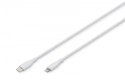 Kabel połączeniowy silikonowy USB-C - Lightning, USB 2.0 60W, certyfikat MFI, 1m Biały