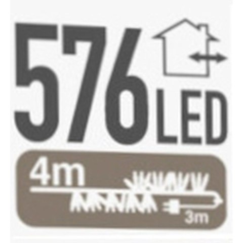 LAMPKI CHOINKOWE ŁAŃCUCH ŚWIETLNY 576 LED TIMER MULTIKOLOR