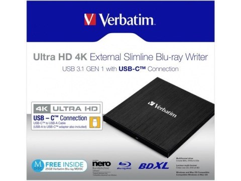 Nagrywarka BLU-RAY USB-C 3.1 zewnętrzna x6 Ultra HD 4K 43888