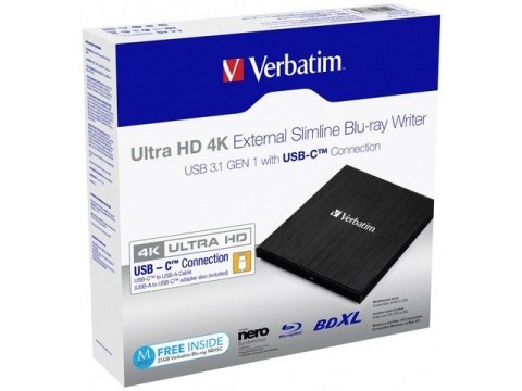 Nagrywarka BLU-RAY USB-C 3.1 zewnętrzna x6 Ultra HD 4K 43888