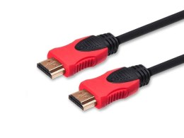 Kabel HDMI (M) v2.0, 3m, miedź, czarny, złote końcówki, ethernet/3D, CL-96