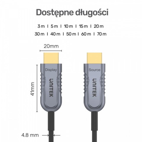 Kabel optyczny HDMI 2.1 AOC 10m 4K60Hz C11028DGY
