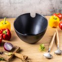 PORCELANOWA MISA 23cm DO SAŁATEK Z ŁYŻKAMI KLAUSBERG KB-7786 CZARNA