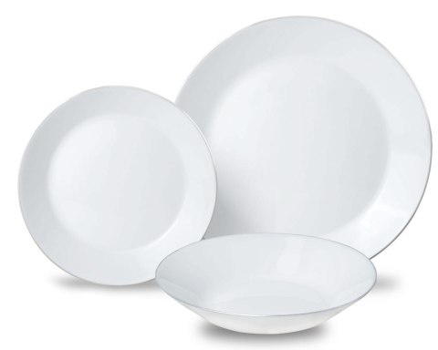 ZASTAWA STOŁOWA SERWIS KOMPLET TALERZY 18 ELE. NA 6 OSÓB KINGHOFF KH-1877