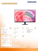 Monitor 32 cali ViewFinity S70D VA 3840x2160 UHD 16:9 1xHDMI 1xDP 5ms PinP/PbyP 60Hz płaski 2Yd2d (LS32D700EAUXEN)