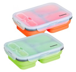 POJEMNIK LUNCHBOX SILIKONOWY 1100ml 3-KOMOROWY KLAUSBERG KB-7024