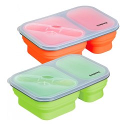 POJEMNIK LUNCHBOX SILIKONOWY 900ml 2-KOMOROWY KLAUSBERG KB-7023