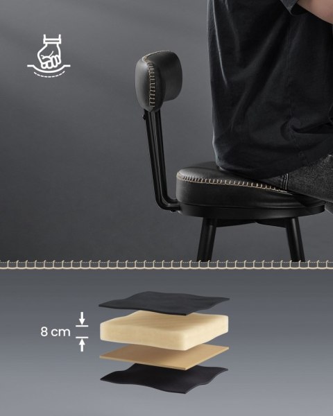 Zestaw 2 krzeseł obrotowych 91 cm EKHO