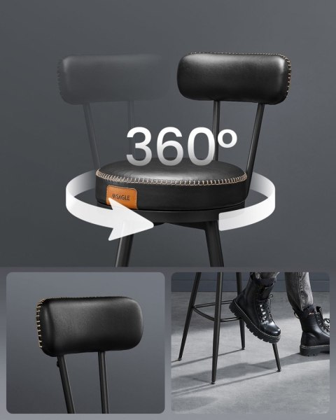 Zestaw 2 krzeseł obrotowych 91 cm EKHO