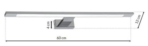 Kinkiet SHINE CHROME 60cm 12W LED