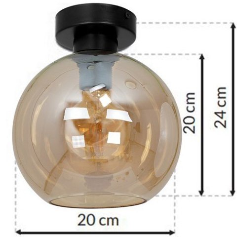 Lampa sufitowa SOFIA bursztyn 1xE27