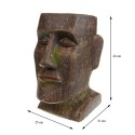 Donica osłonka Głowa Moai 42 cm Doniczka na kwiaty w kształcie posągu Moai znanego z Wysp Wielkanocnych wykonana z magnezji o wy
