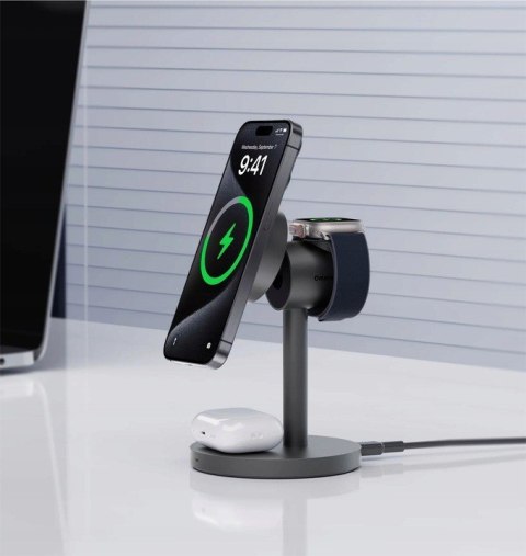 LC-MC311 3w1 Qi2 15W ładowarka bezprzewodowa MagSafe + ładowarka PD 30W